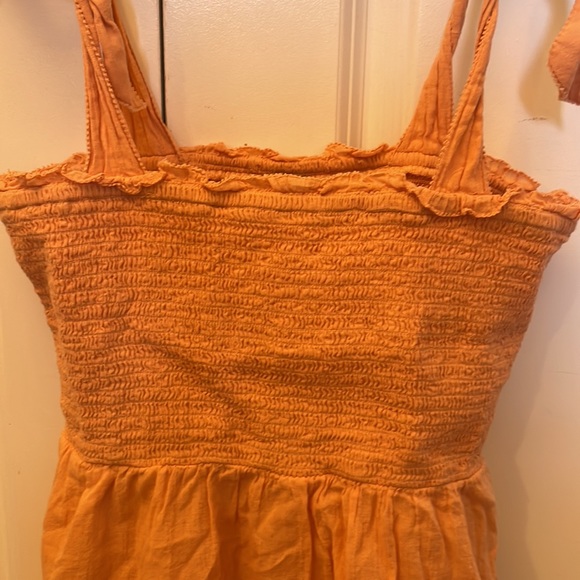 Aerie smocked babydoll sundress with tie straps and ruffles - Picture 3 of 8